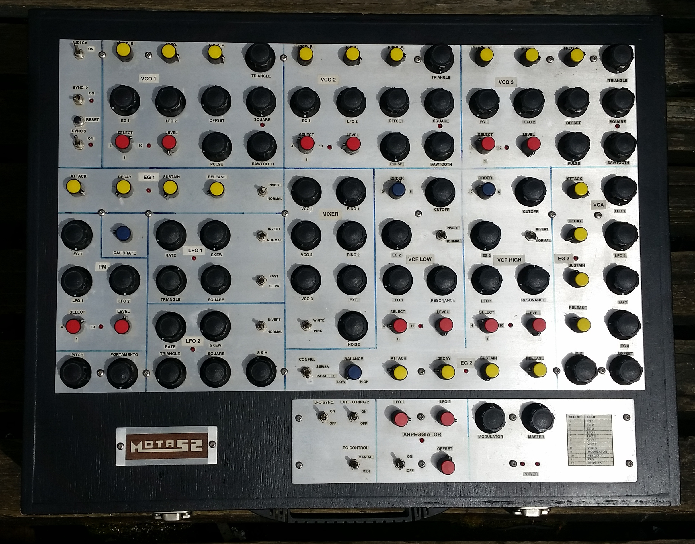 Motas2 analogue synthesizer (created circa 1997)